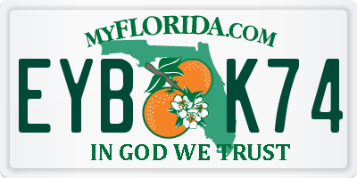 FL license plate EYBK74