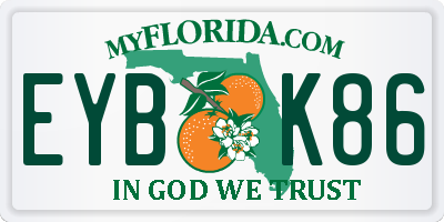 FL license plate EYBK86