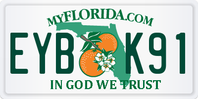 FL license plate EYBK91