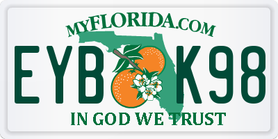 FL license plate EYBK98