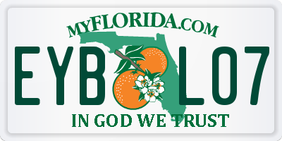 FL license plate EYBL07