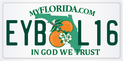 FL license plate EYBL16