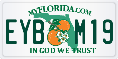 FL license plate EYBM19