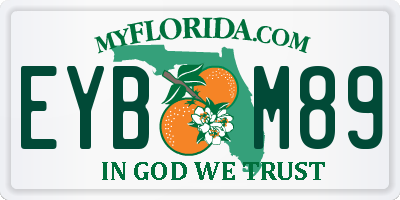 FL license plate EYBM89