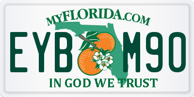 FL license plate EYBM90