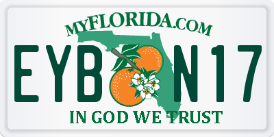 FL license plate EYBN17