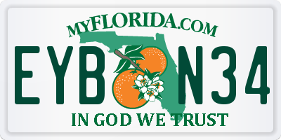 FL license plate EYBN34