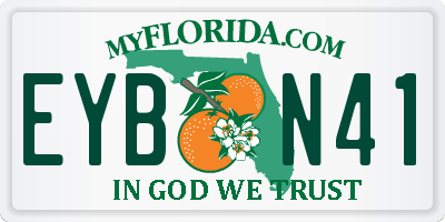 FL license plate EYBN41