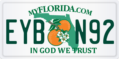 FL license plate EYBN92
