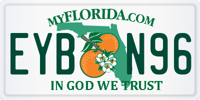 FL license plate EYBN96