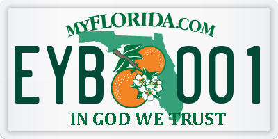 FL license plate EYBO01