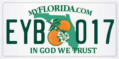 FL license plate EYBO17