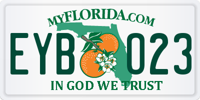 FL license plate EYBO23
