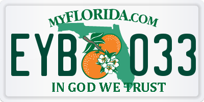FL license plate EYBO33