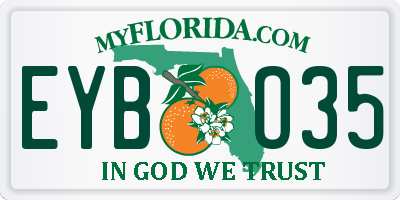 FL license plate EYBO35