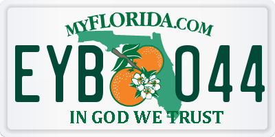 FL license plate EYBO44