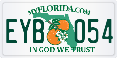 FL license plate EYBO54