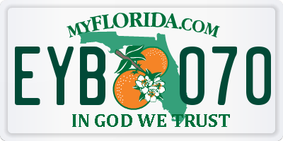 FL license plate EYBO70