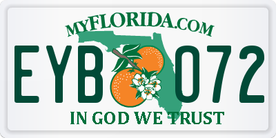 FL license plate EYBO72