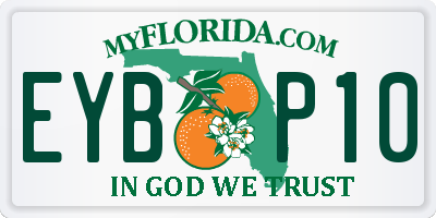 FL license plate EYBP10