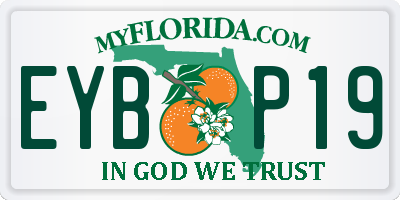 FL license plate EYBP19