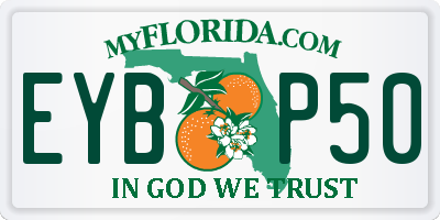 FL license plate EYBP50