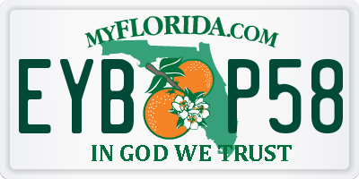 FL license plate EYBP58