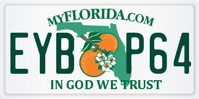 FL license plate EYBP64
