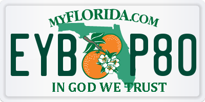 FL license plate EYBP80