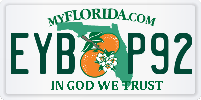 FL license plate EYBP92