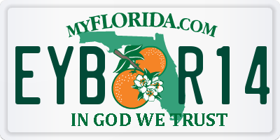 FL license plate EYBR14