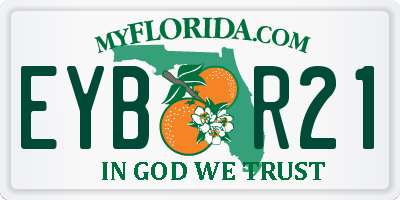 FL license plate EYBR21