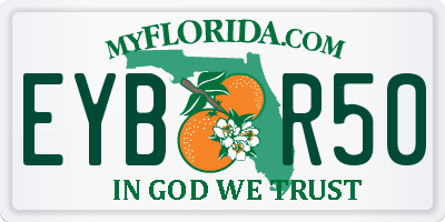 FL license plate EYBR50