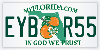 FL license plate EYBR55