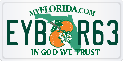 FL license plate EYBR63