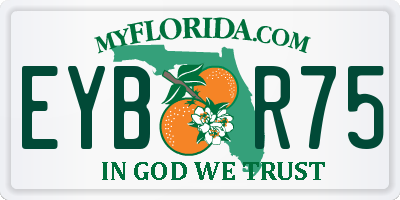 FL license plate EYBR75