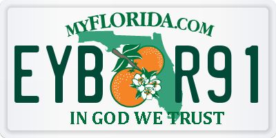 FL license plate EYBR91