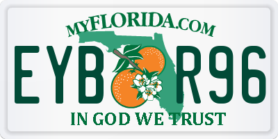 FL license plate EYBR96