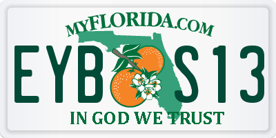 FL license plate EYBS13