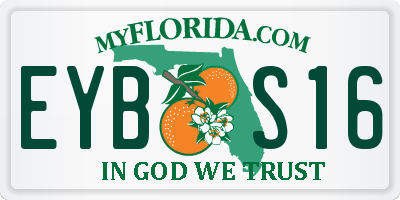FL license plate EYBS16