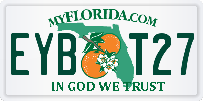 FL license plate EYBT27