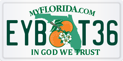 FL license plate EYBT36