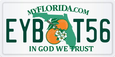 FL license plate EYBT56