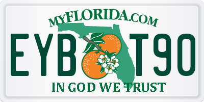 FL license plate EYBT90