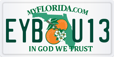 FL license plate EYBU13