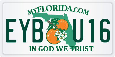 FL license plate EYBU16