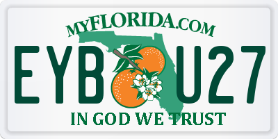 FL license plate EYBU27