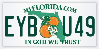 FL license plate EYBU49
