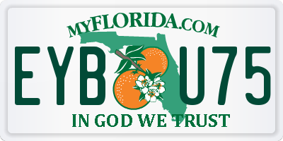 FL license plate EYBU75