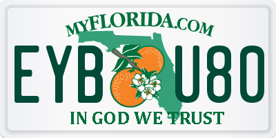 FL license plate EYBU80